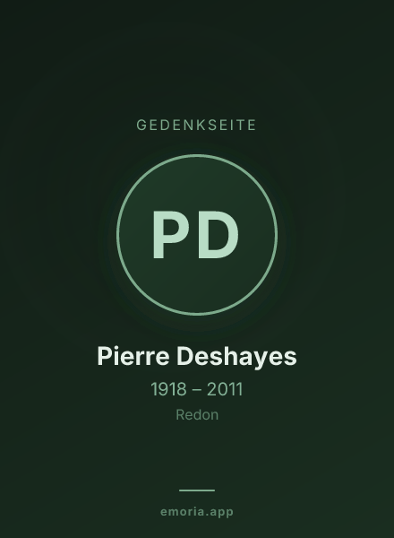 Gedenkportrait von Pierre Deshayes