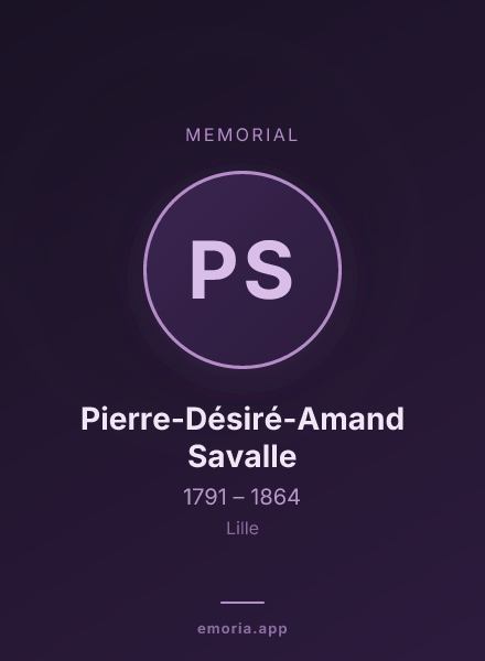Memorial portrait of Pierre-Désiré-Amand Savalle