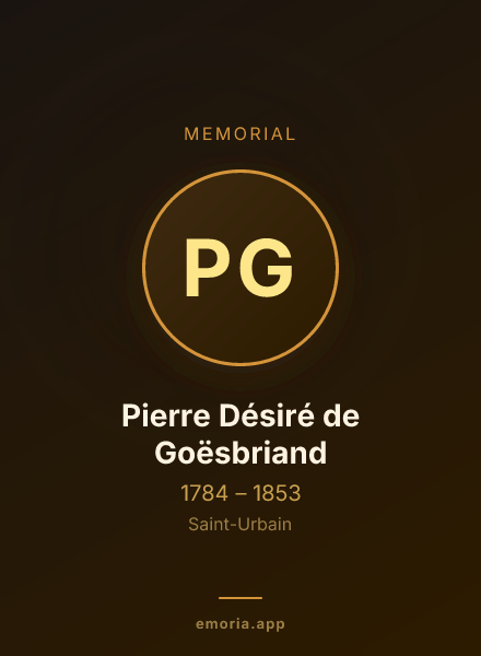 Memorial portrait of Pierre Désiré de Goësbriand