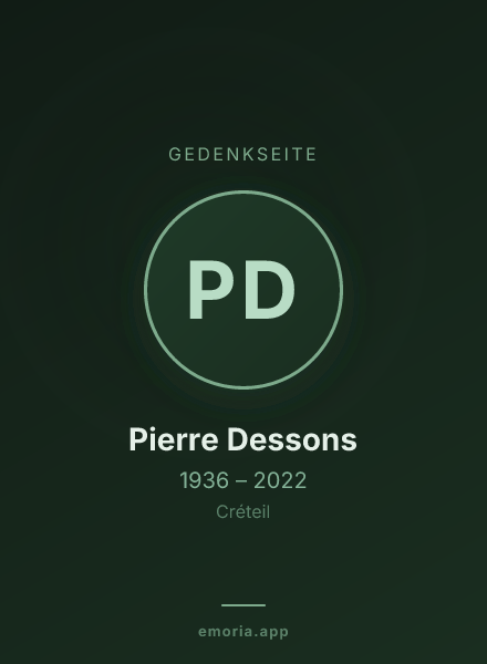 Gedenkportrait von Pierre Dessons