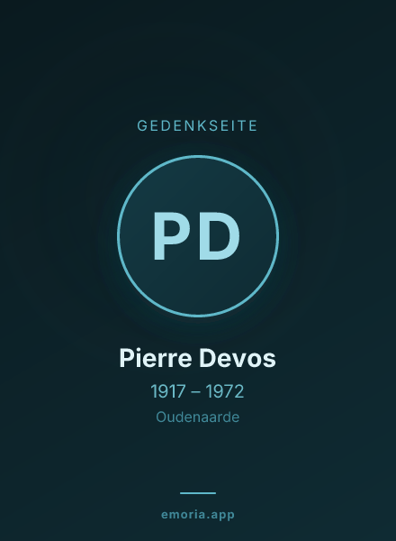 Gedenkportrait von Pierre Devos