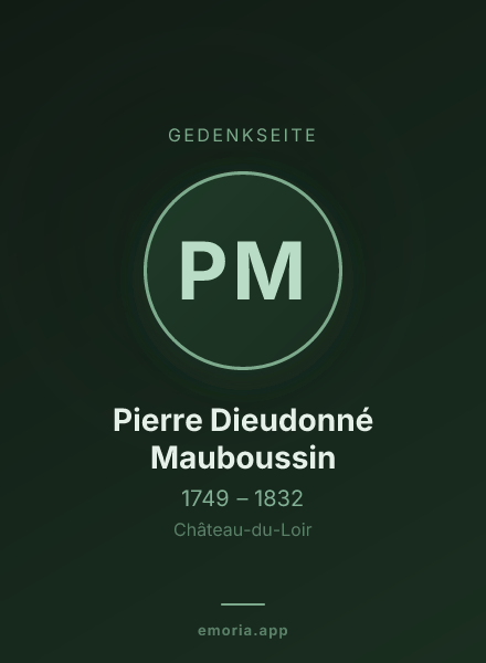 Gedenkportrait von Pierre Dieudonné Mauboussin