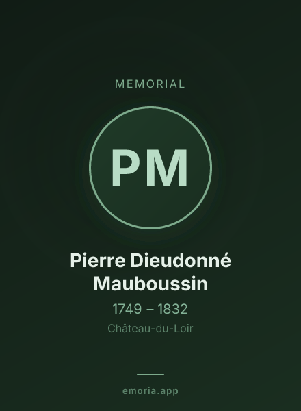 Memorial portrait of Pierre Dieudonné Mauboussin