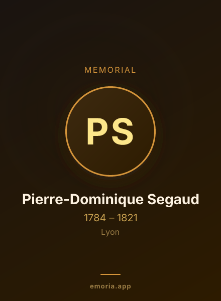 Memorial portrait of Pierre-Dominique Segaud