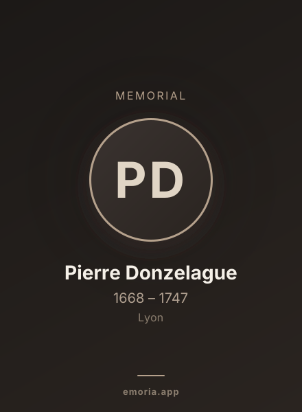 Memorial portrait of Pierre Donzelague