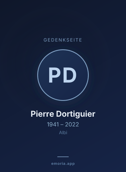 Gedenkportrait von Pierre Dortiguier