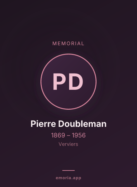Memorial portrait of Pierre Doubleman