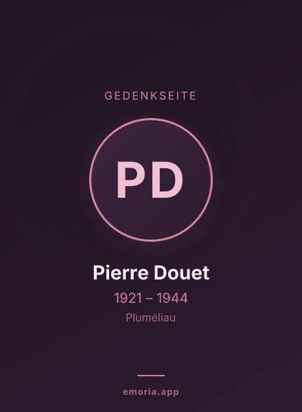 Gedenkportrait von Pierre Douet
