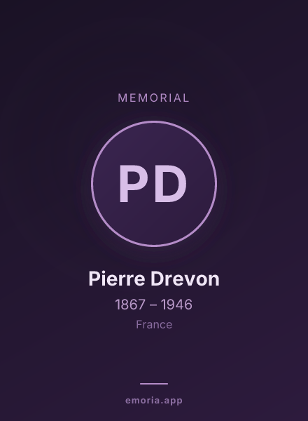 Memorial portrait of Pierre Drevon