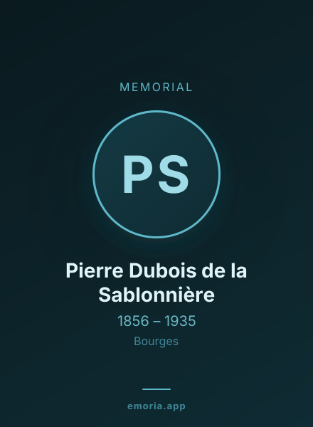 Memorial portrait of Pierre Dubois de la Sablonnière