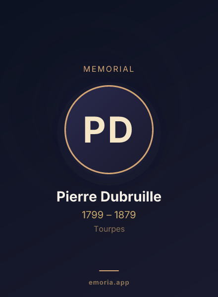 Memorial portrait of Pierre Dubruille