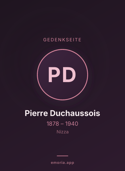 Gedenkportrait von Pierre Duchaussois