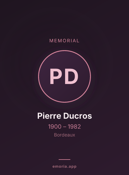 Memorial portrait of Pierre Ducros