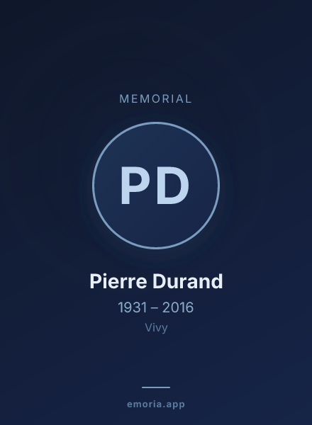Memorial portrait of Pierre Durand
