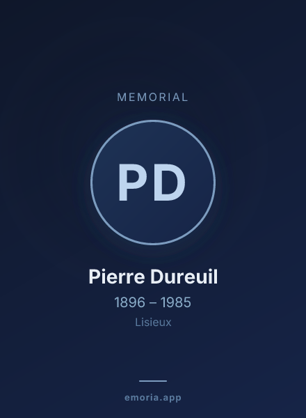 Memorial portrait of Pierre Dureuil