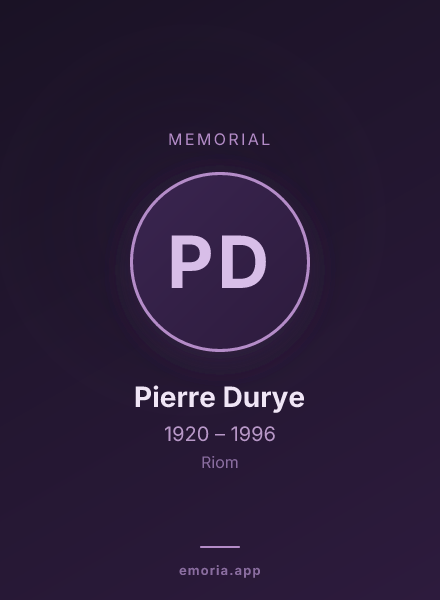 Memorial portrait of Pierre Durye