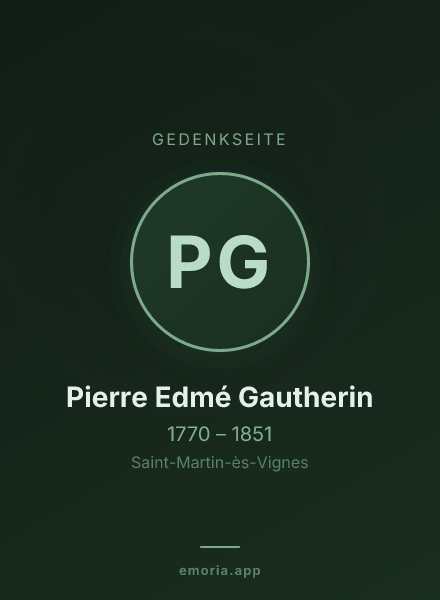 Gedenkportrait von Pierre Edmé Gautherin