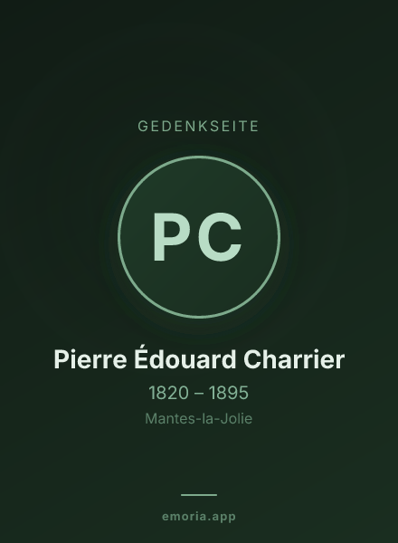 Gedenkportrait von Pierre Édouard Charrier