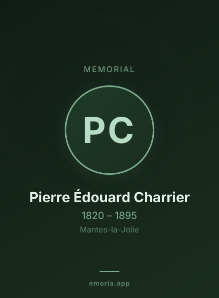 Memorial portrait of Pierre Édouard Charrier
