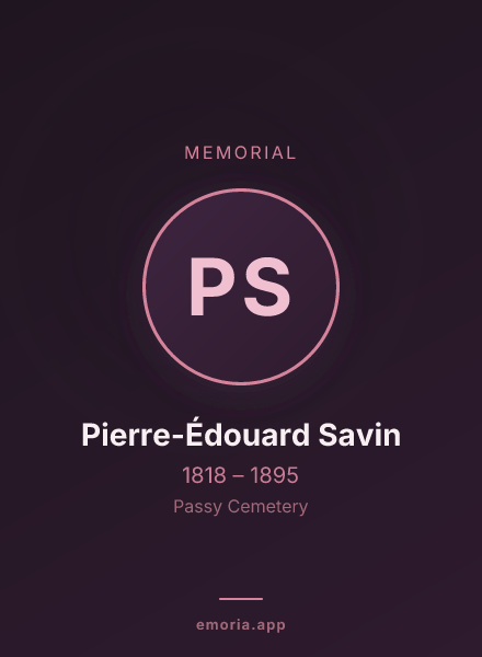 Memorial portrait of Pierre-Édouard Savin