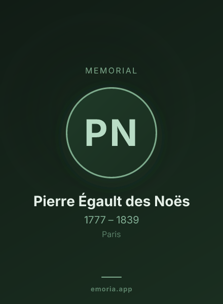 Memorial portrait of Pierre Égault des Noës