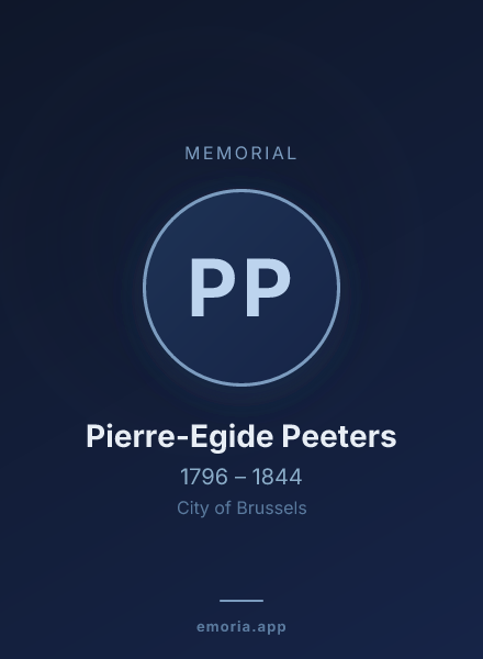 Memorial portrait of Pierre-Egide Peeters