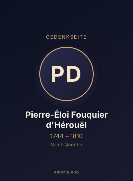 Gedenkportrait von Pierre-Éloi Fouquier d'Hérouël