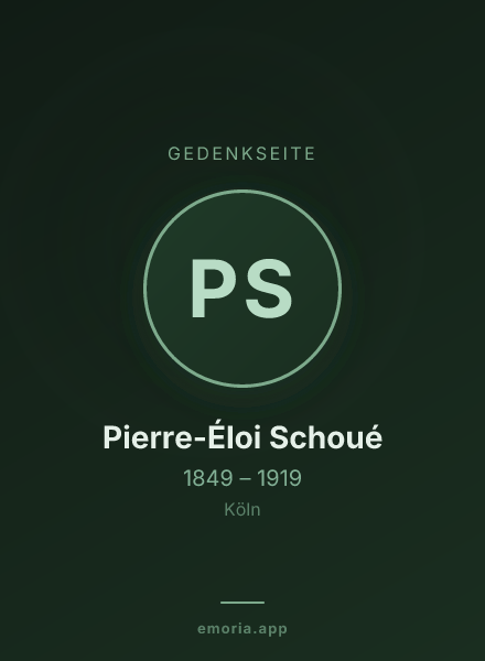 Gedenkportrait von Pierre-Éloi Schoué