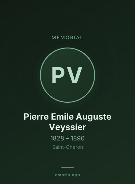Memorial portrait of Pierre Emile Auguste Veyssier