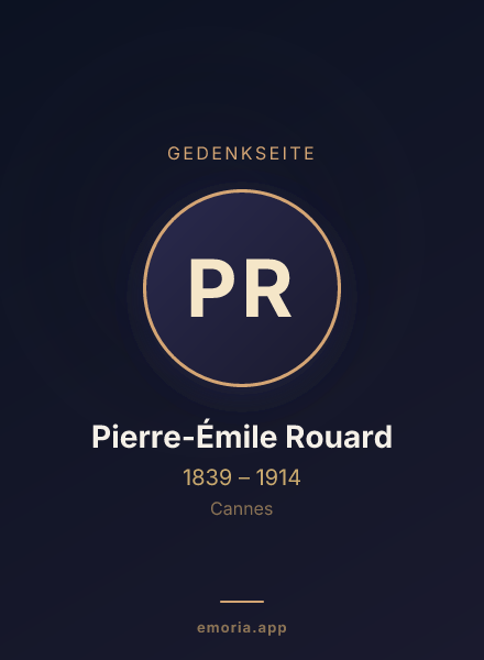 Gedenkportrait von Pierre-Émile Rouard