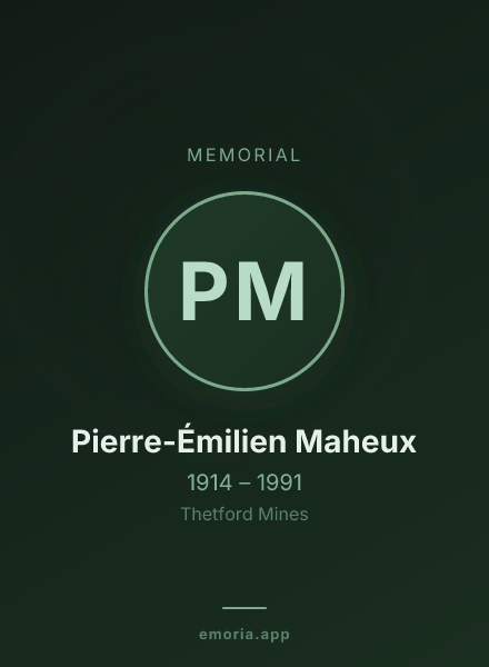 Memorial portrait of Pierre-Émilien Maheux