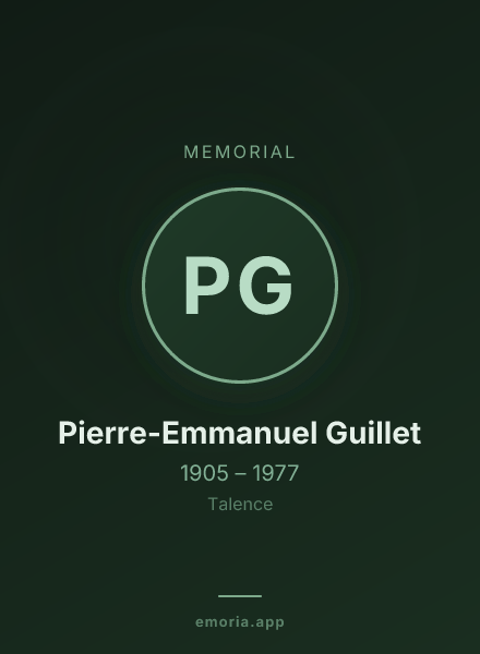 Memorial portrait of Pierre-Emmanuel Guillet
