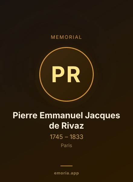 Memorial portrait of Pierre Emmanuel Jacques de Rivaz