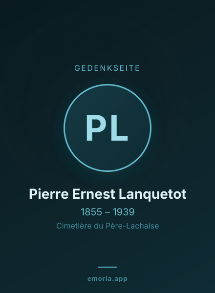 Gedenkportrait von Pierre Ernest Lanquetot