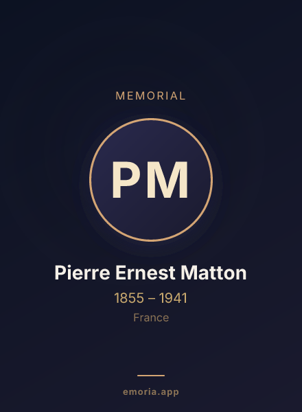 Memorial portrait of Pierre Ernest Matton