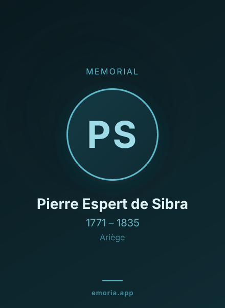 Memorial portrait of Pierre Espert de Sibra