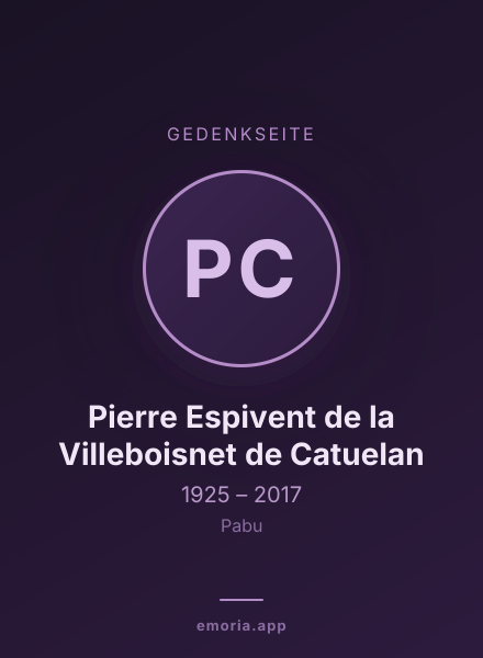 Gedenkportrait von Pierre Espivent de la Villeboisnet de Catuelan