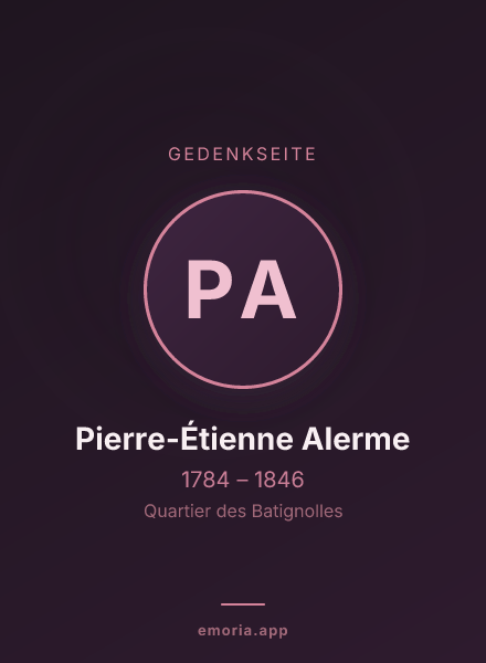 Gedenkportrait von Pierre-Étienne Alerme