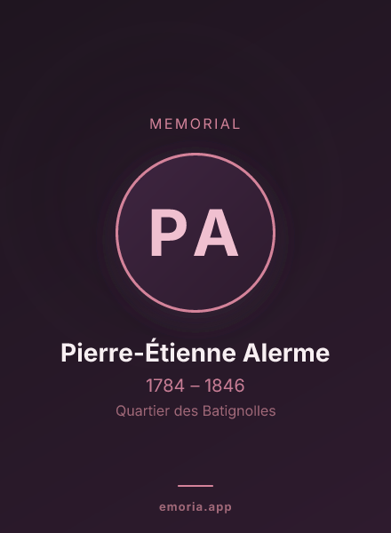 Memorial portrait of Pierre-Étienne Alerme