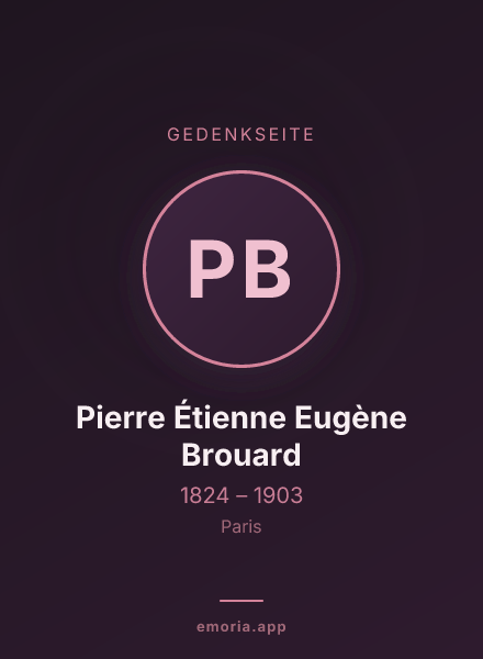 Gedenkportrait von Pierre Étienne Eugène Brouard