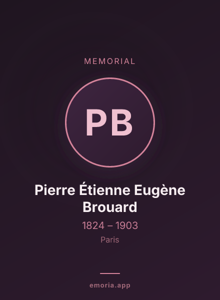 Memorial portrait of Pierre Étienne Eugène Brouard