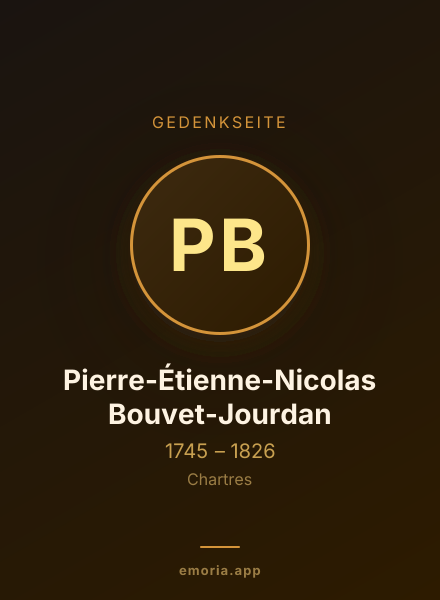 Gedenkportrait von Pierre-Étienne-Nicolas Bouvet-Jourdan
