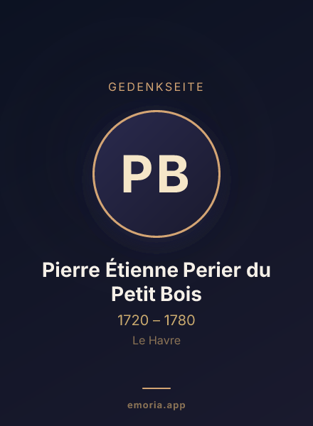Gedenkportrait von Pierre Étienne Perier du Petit Bois