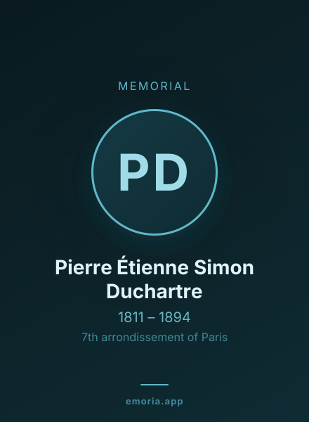 Memorial portrait of Pierre Étienne Simon Duchartre