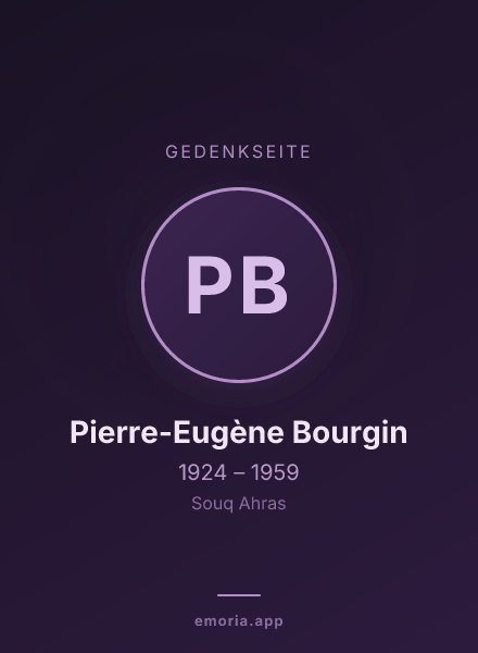 Gedenkportrait von Pierre-Eugène Bourgin
