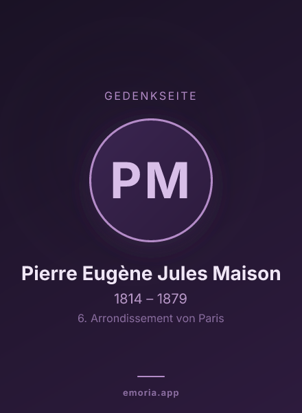 Gedenkportrait von Pierre Eugène Jules Maison