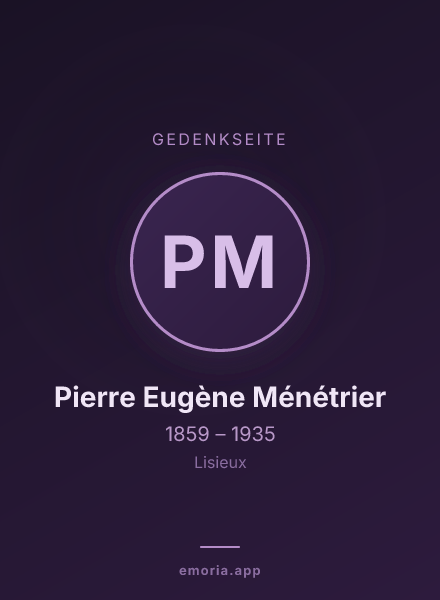 Gedenkportrait von Pierre Eugène Ménétrier