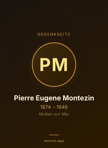 Gedenkportrait von Pierre Eugene Montezin