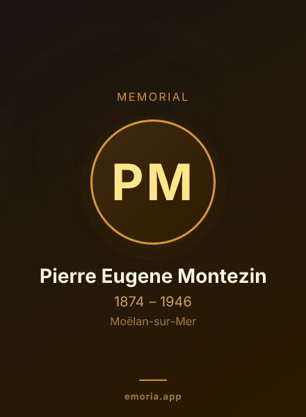 Memorial portrait of Pierre Eugene Montezin
