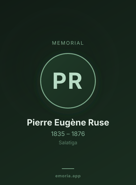 Memorial portrait of Pierre Eugène Ruse